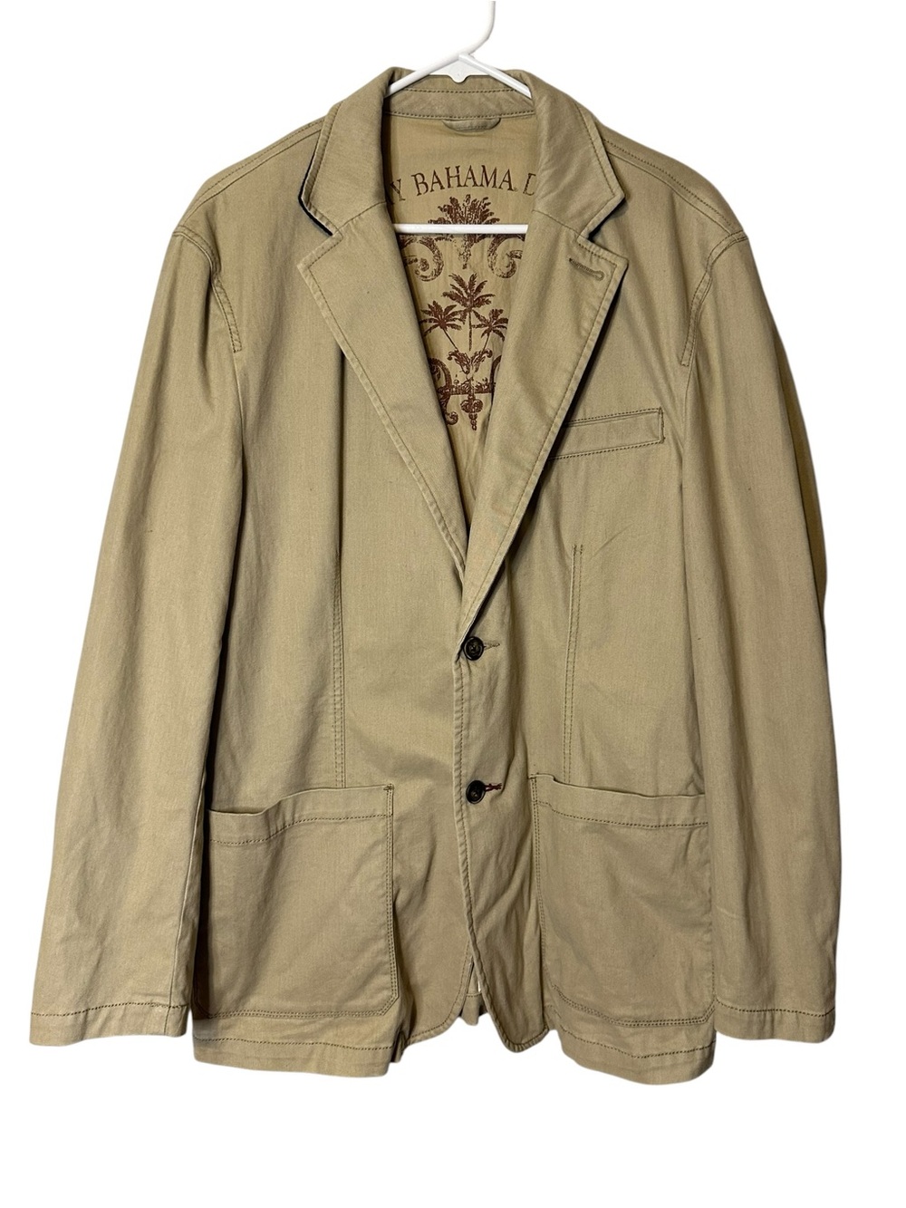 Tommy Bahama Coastal Grandpa Beige Stretch Blazer Resort Core Jacket Preppy L